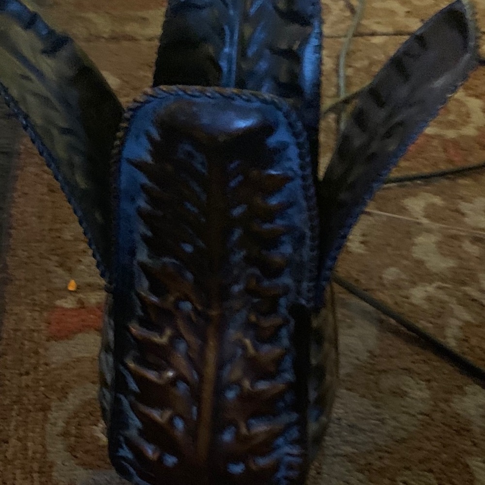 Brown  metallic vase